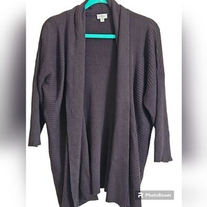 Avenue Over piece Open Cardigan - Black  14/16 - Pre Loved